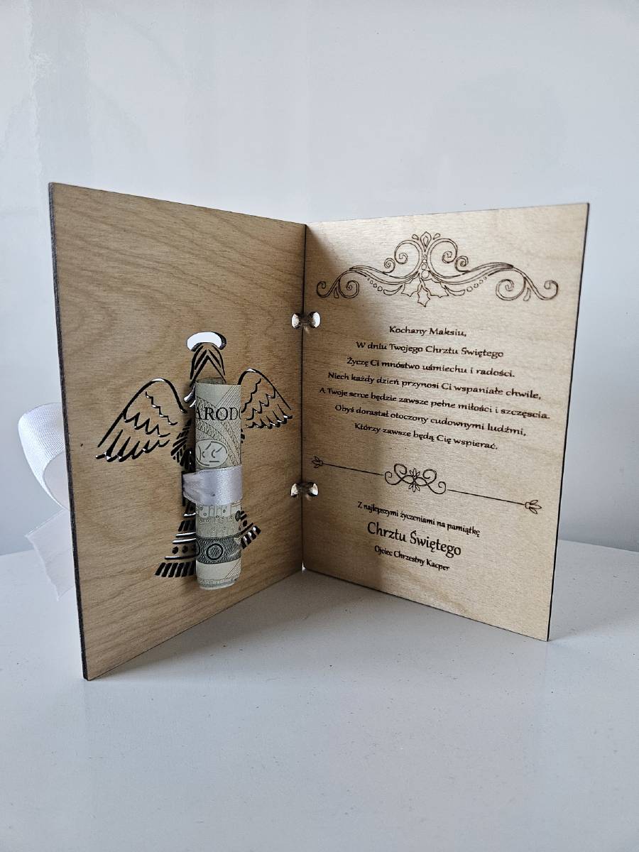 Drewniana kartka / projekt okolicznościowy - 3
