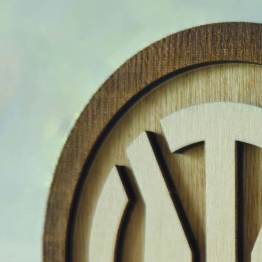 Artystyczny przykład sportowego emblematu z drewna - Inter